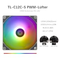 TR-Thermalright Assassin King 120 SE ARGB CPU Kühler-5 Heatpipes, 1550U/min, leiser 120mm ARGB Lüfter, für AMD AM4 AM5,Intel LGA1851/1700/115x/1200,148mm High PC Kühler – Ansicht 7
