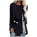 yuwo Chemise à carreaux à manches longues pour femme Imprimé chat, bleu marine, XL