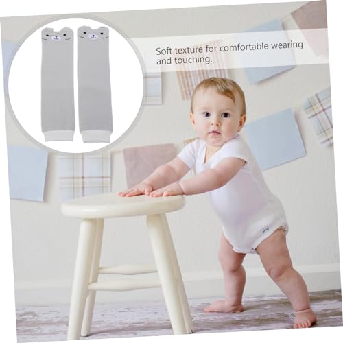 Knee Pads Thick Cartoon Leg Warmers Slip Protector for Crawling Boy Girl Breathable Elastic Winter Warmer with Bear Design4