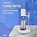 HDCCDM Electric Homogeniser Disperser, Cell Tissue Homogenizer, with Stainless Steel Cup, Capacity 1000ML, 0-12000RPM/min Speed Adjustable, 0-60min Timing, for Mixing, Emulsification, Extraction