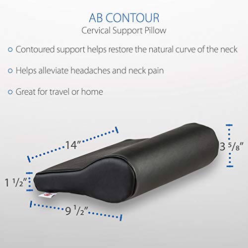 Core Products AB Contour Cervical Support Pillow, Vinyl - Black - Thumbnail 5