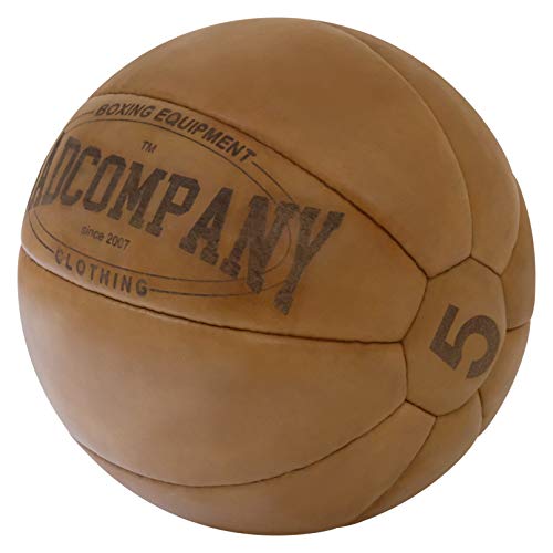 Bad Company Vintage Leder Medizinball in 10 Gewichtsstufen l Vollball aus...