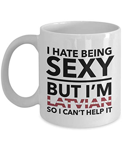 Lsjuee Mug letton - Je déteste être sexy mais je suis letton - Mug Lettonie