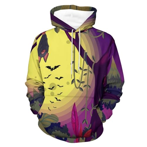 Sweat à capuche lune de nuit unisexe en taille S pour homme et femme