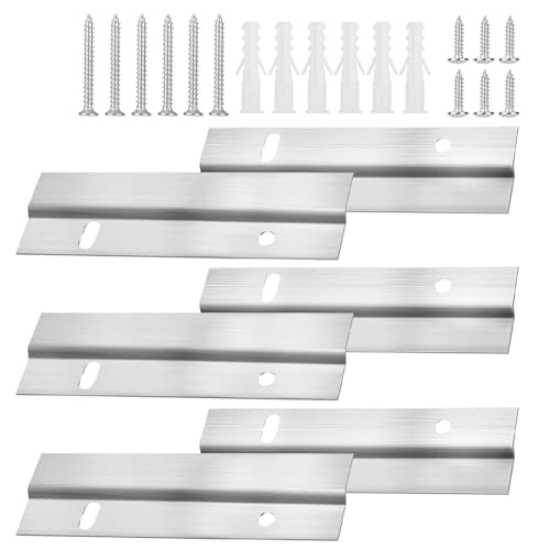 Image of Cleat Picture Hanger 12 Pcs Hardware Kit for Hanging Plywood Picture Hooks, Wall Bracket Hardware Kit Aluminum Z Bar Hangers