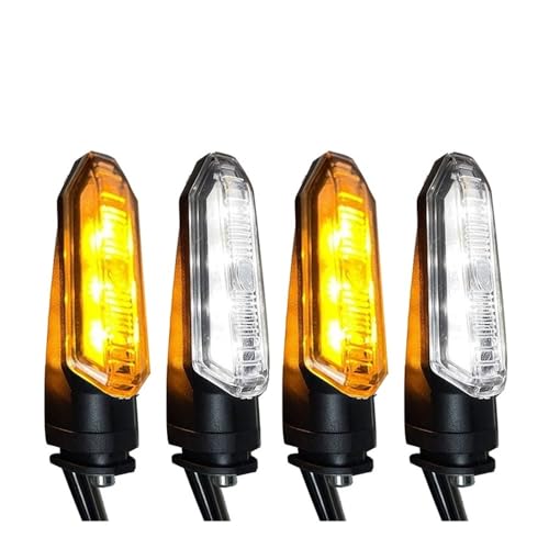 Indicateurs moto clignotants de moto dynamiques LED ambre rouge 12V