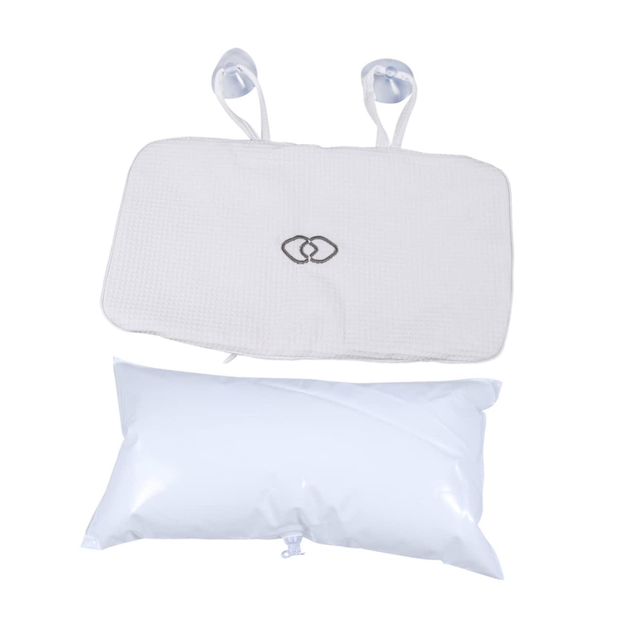FRCOLOR 4pièces Oreillers De Bain Antidérapants avec Ventouses PVC pour Soutien Optimal Tête Et du Cou pour Spa Et Confort Maximal Et Rangement Compact