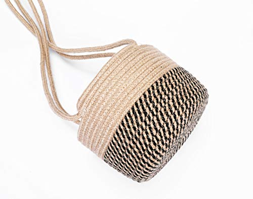 Ruizhixuan Hanging Planter Basket Jute Rope Woven Plant Hangers Indoor Hanging Plant Holder Up To 7 Inch Pot Macrame Modern Storage Organizer Home Decor thumb #5