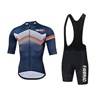 Fietskleding voor Heren, Korte Mouwen Fietsshirt Fietsbroek met 9D-gel, Sneldrogend Materiaal, voor Wielrenners en MTB-races (Color : TYP-2, Size : 5XL