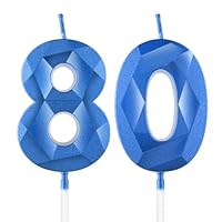 Colorant Bougie 39 Bougies Chiffres Violet Et Bleu - Anniversaire + 6 Bougies Longues Décoration Gâteau