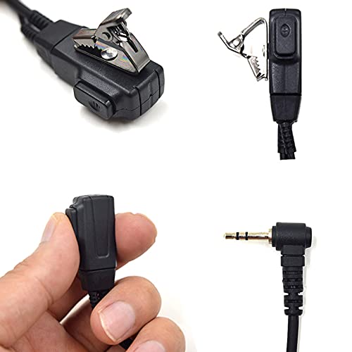 lifcasual Walkie Talkie 2,5 mm Fone de ouvido com tubo acústico de 1 pino Fone de ouvido com microfo