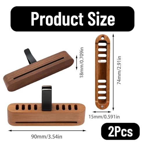 Image of AC Vent Clip For Car, Car Diffuser, Diffuser For Wooden Vent Clip 9x1.8cm + 4 Refill Sticks Aroma Gift Set