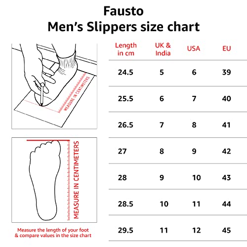 FAUSTO Men's Stitched Indoor Outdoor Thong Slipper Sandals (6-12 UK)