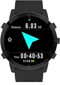 SUNROAD G5 Pro GPS Sports Watch AMOLED Health and Fitness Tracker Running Swimming Climbing Hiking Route Navigation Men Wristwatch