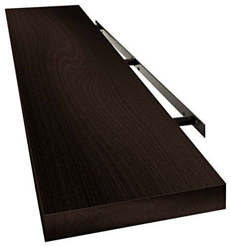 Inalsa Estante Color Wengue 60 Cm, Sistema De Fijacion Invisible, Madera, Reddish Brown, 60 X 23.5 X 3.8 Cm