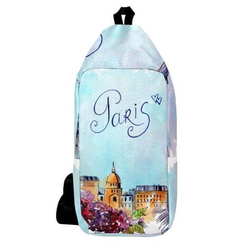 Sac à dos à bandoulière compact anti-encombrement paysage Paris