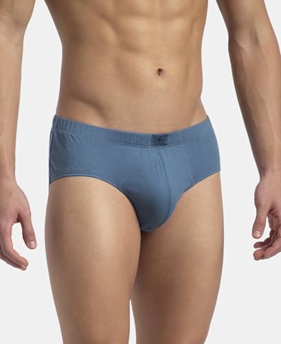 Image of Jockey 8035 Men's Super Combed Cotton Solid Poco Brief with Ultrasoft Concealed Waistband (Pack of 3)