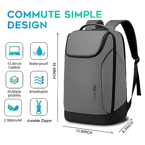 Image of BANGE Business Commute Backpack Waterproof fit 15.6 Inch Commute backpack,Travel Durable Backpack