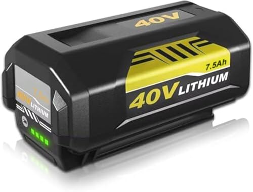 6.0Ah Replacement for Ryobi 40V Battery Lithium Compatible with Ryobi 40 Volt Battery Lithium OP4026A OP4015 OP4040 OP40201 OP4050A OP4015 OP40261 OP4030 OP40401 OP4060 Cordless Power Tools(Yellow)