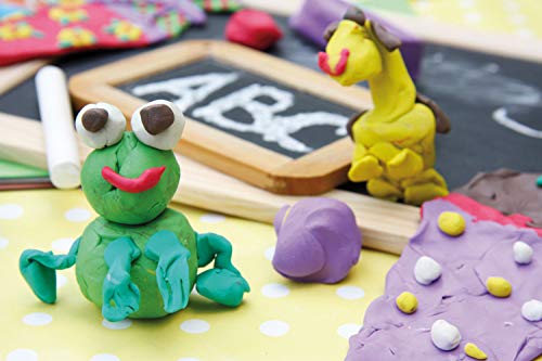 Idena - Knetebox mit 20 Stangen bunter Knete, in blauer Aufbewahrungsbox, lustiger Knetspaß für Kinder, Blau