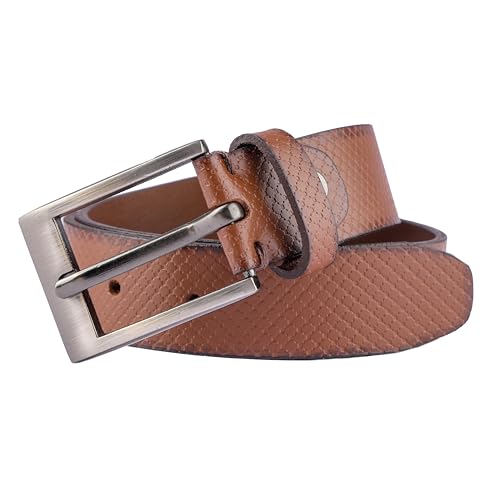 Image of Genuine Leather Belt for Kids, Black /Brown Colour Adjustable Belt with Metal Buckle, Belt for Formal, Casual & Jeans Wear, Waist 20-24-28-30 Inch 3|5|7|9|11 Yrs