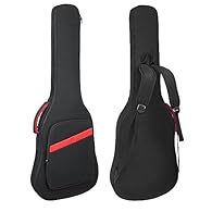 Made of durable scratch resistant fabric, with sturdy double zipper, anti-slip rubber pad on the bottom to prevent abrasion to the fabric. Soft padding gig bag for electric bass guitars, great to keep the dust, water and dirt off your bass. Unique re...