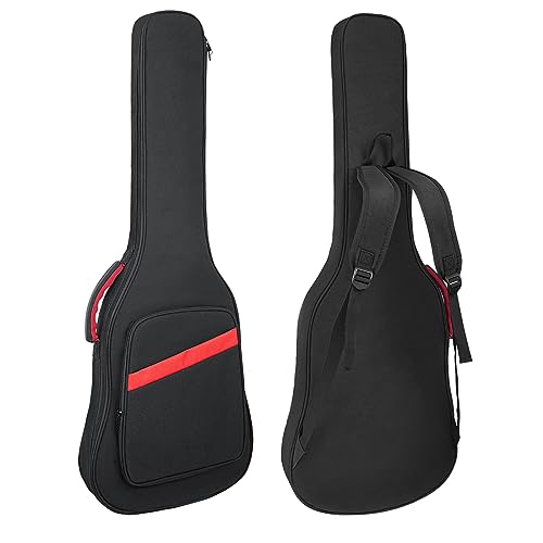 HOHIYO Electric Guitar Bag 39 40inch Electric Guitar Gig Bag 7MM Thick Padded Guitar Case Waterproof with Pocket and Adjustable Shoulder Strap Neck Protector Pillow Pad Black