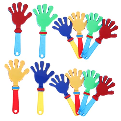 MUELODSIC 12 Stück Teiliges Handklatschen aus Kunststoff Bunte Hand Clappers Noisemaker für Kindergeburtstag Leicht Sicher und Einfach zu Halten als Party Mitgebsel für