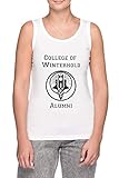 100% algodón Erido College of Winterhold Alumni - Camiseta de tirantes para mujer, color blanco, blanco, S