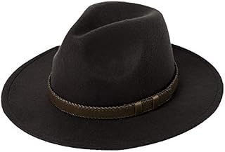 Jeff & Aimy Fedora Hat for Mens Womens Spring Panama Wide Brim Vintage Trilby Belt Buckle Classic