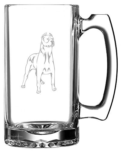Dogo Argentino Dog Personalized Custom Etched 25oz Beer Mug