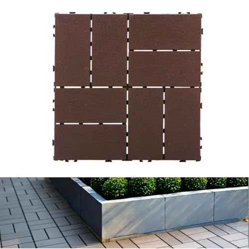 ウッドパネル ジョイント式 ベランダタイル ジョイントパネル 人工木 正方形 30cmx30cm厚み2cm ウッドデッキタイル 交互タイプ DIY用品 嵌め込む簡単 防水 樹脂 腐らない 置くだけ ウッドタイル 木製タイル 耐荷重 おしゃれ 屋外 屋内 防