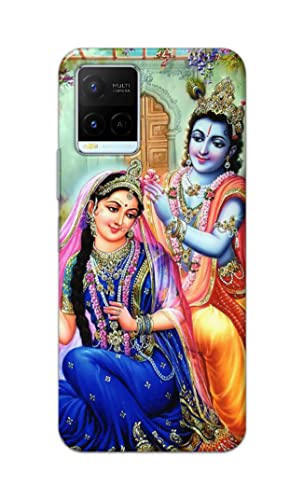 Image of Printed Hard Back Cover Case for Vivo Y21 | Y21T | Y21s | Y21e | Y21A | Y21G Back Cover (Radha Krishna) -1803