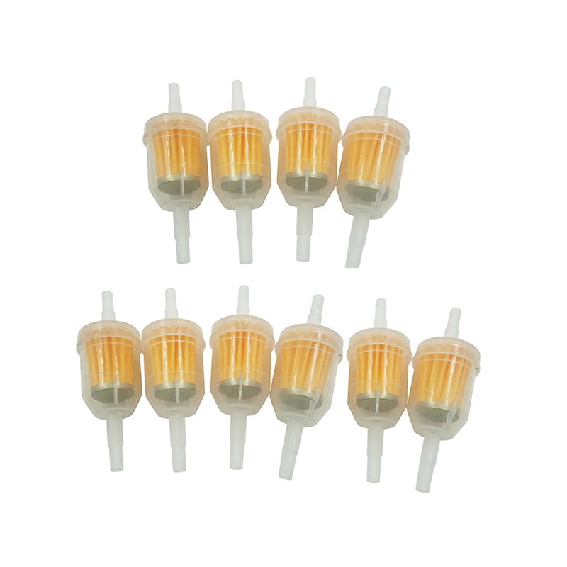 10 Stücke Universal 6mm-8mm 1/4" Kraftstoff Benzin Filter Für Motorrad Roller Geländewagen Rasenmäher Kleine für Motor