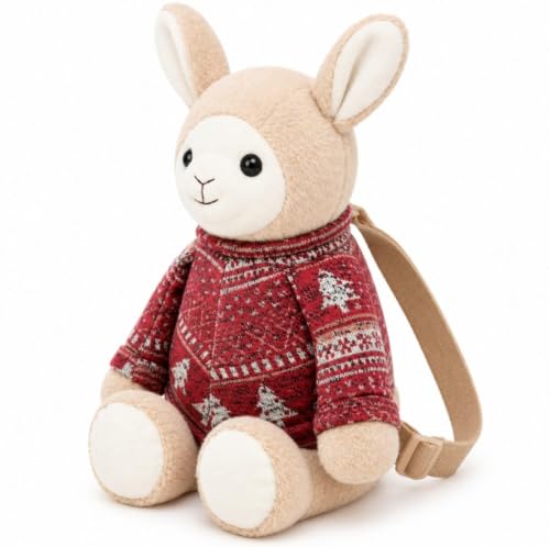Image of 3-in-1 Bunny Plush Backpack for Kids - Play, Store, Carry Soft Toy Bag - Interactive Toddler Daypack for Travel & School