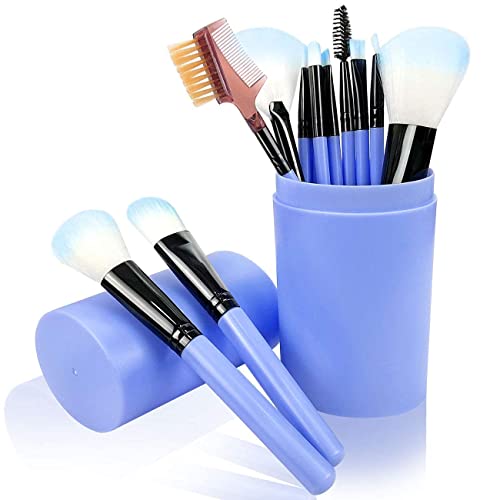 MELODINE Makeup Brush Sets – 12 Pcs Makeup Brush For Foundation Eyeshadow Eyebrow Eyeliner Blush Powder Concealer Contour Foundation Brush Set for Face Makeup