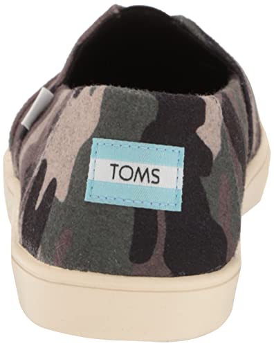 Image of TOMS Women's Alpargata Cupsole Sneaker, Green Multi Camo Felt,6