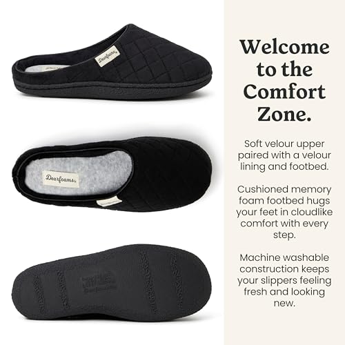 Image of Leslie Terry Clog House Shoes with Memory Foam, Indoor Slippers with Wide Widths