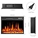 Tornivk 23 Inch Electric Fireplace Insert,750w/1500w Recessed Electric Fireplace Heater w/Timer,Adjustable Flame,Remote Control,Fireplace Insert for Bedroom,Living Room