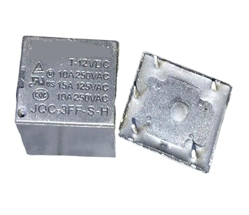 Relé JQC-3FF-S-HZ de 12VDC para reparar electrodomésticos y domótica del hogar