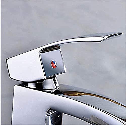 Robinet de salle de bains cascade en cuivre à commande unique ergonomique