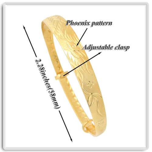 Xusamss Fashion 18K Gold Plated Phoenix Pattern Cuff Bracelet2