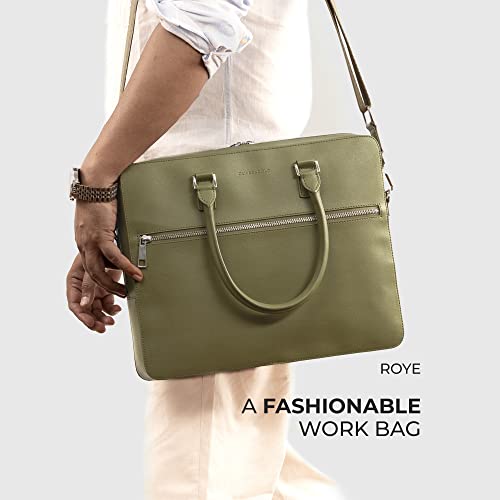 Image of OLIVES & GOLD 14 inch ROYE Laptop Bag For Men and Women | Detachable and Adjustable Shoulder Strap | Travel Friendly | Lightweight