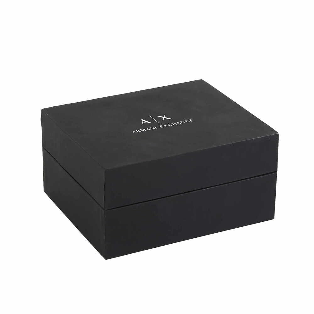 Armani Exchange Orologio da uomo, Movimento cronografico al quarzo e cassa da 45 mm con cinturino in acciaio