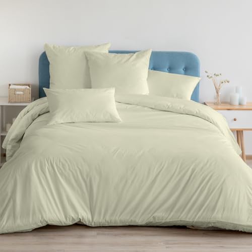 Image of Home Sweet Home UK 100% Cotton Duvet Cover Set Double Size 200 Thread Count Soft Cotton Duvet Cover Sets Double with Pillow Cases Non-Iron Easycare Bedding