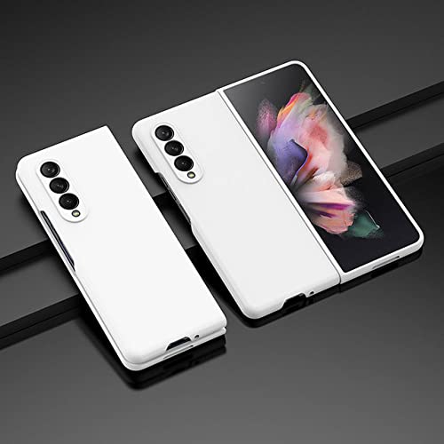 Coque anti-chute pour Samsung Z Fold 3 avec protection fine en PC rigide blanc