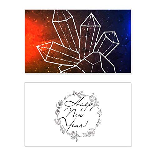 Tarjeta conmemorativa de Año Nuevo con estrella marrón y texto Universe Sky Fantasy