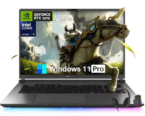 Image of ASUS ROG Strix G18 Gaming Laptop, Intel Core Ultra 9 275HX, GeForce RTX 5070, 18 inch 2.5K ROG Nebula 240Hz Display, 64 GB DDR5, 1 TB SSD, Backlit KB, Wi-Fi 7, RJ45 LAN, Windows 11 Pro, W /Accessories