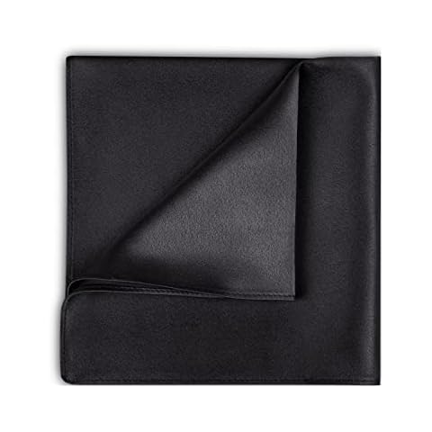Selected Hanky Black Satin Pocket Square Cover
