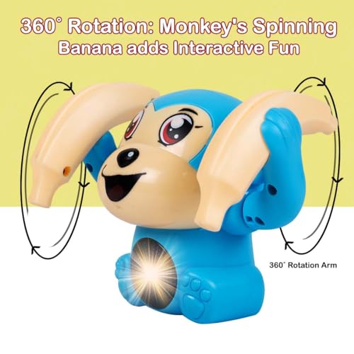 Gooyo GY2020 Battery Operated Voice Control Monkey Toy with Musical,Dancing,Spinning,Rolling and Sensor Feature for Gifts/Kids Assorted Color, Power Source:3xAAA Battery(Not Included)